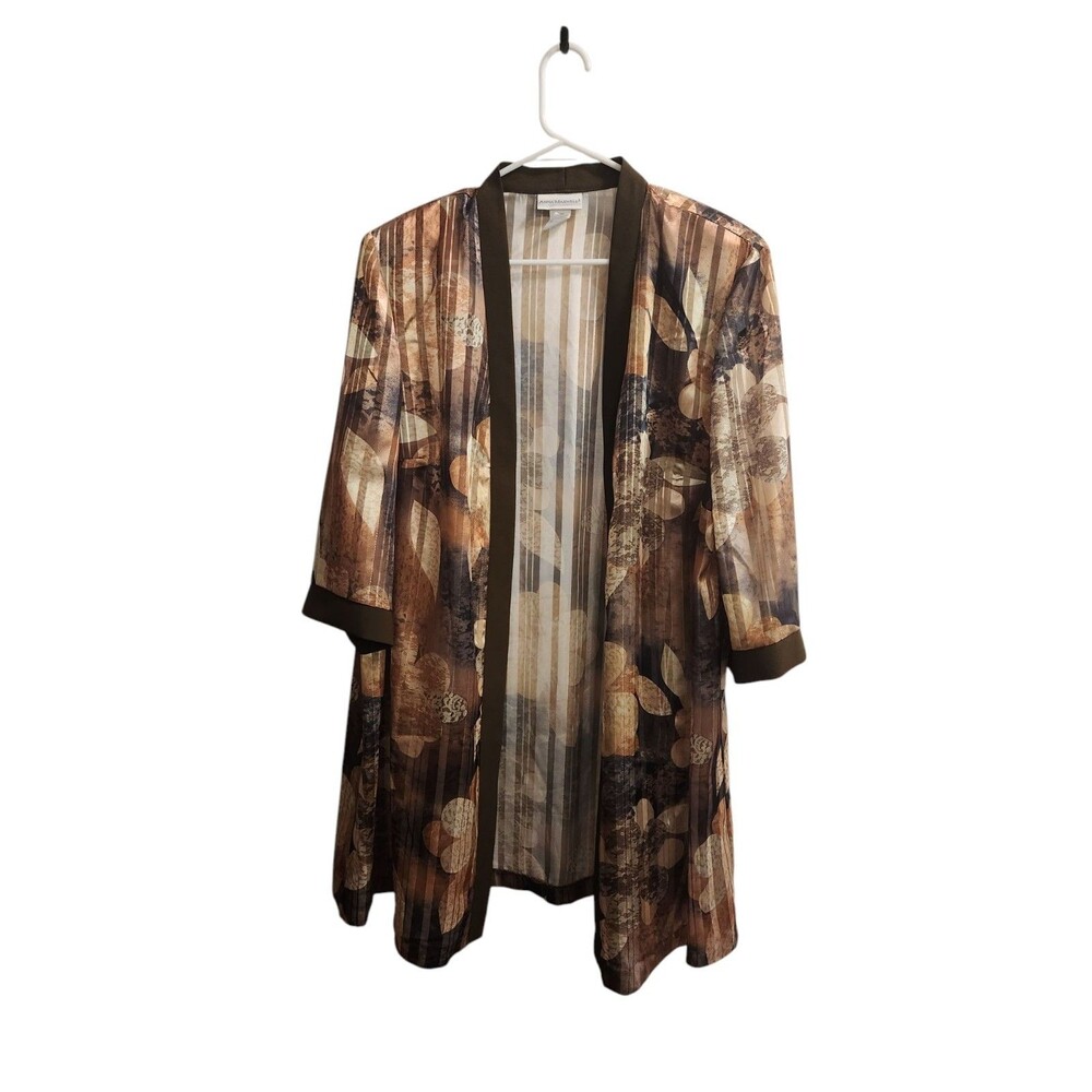 Vintage Anna Maxwell Open Front Shear Kimono 20W - Picture 2 of 4